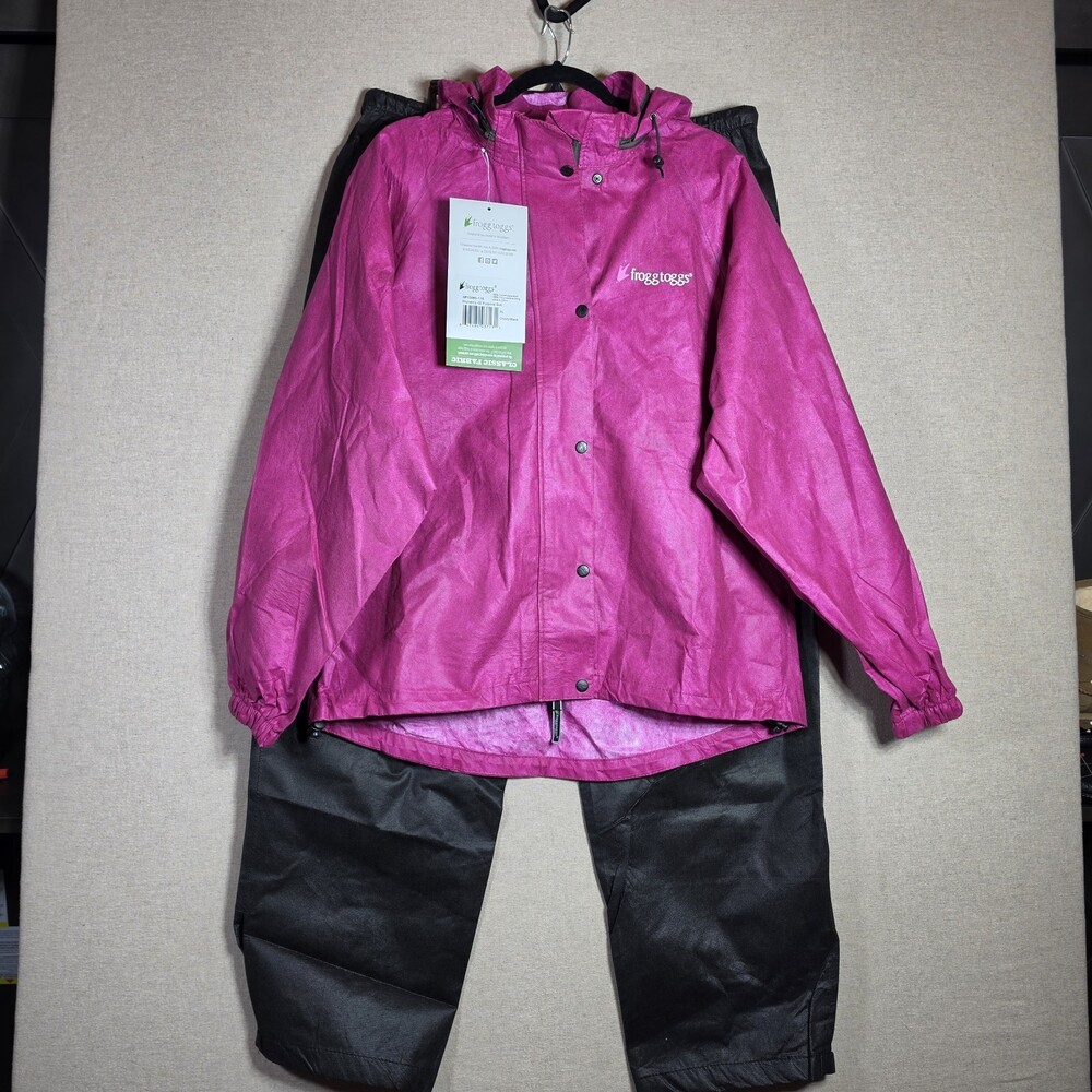 Frogg Toggs Breathable Rain Suit Women's XL Cherry/ Black Classic All-Purpose